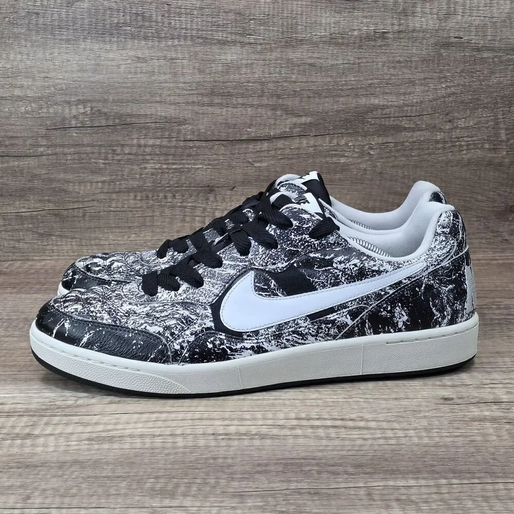 Nike Tiempo 94 FC Splashed Men's Size 13 Black White Leather Shoes 685199-002